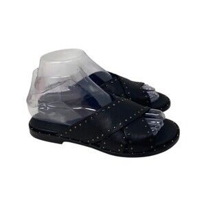 Freda Salvador Sandals Women's Size 5 M Black Cross Strap Dew